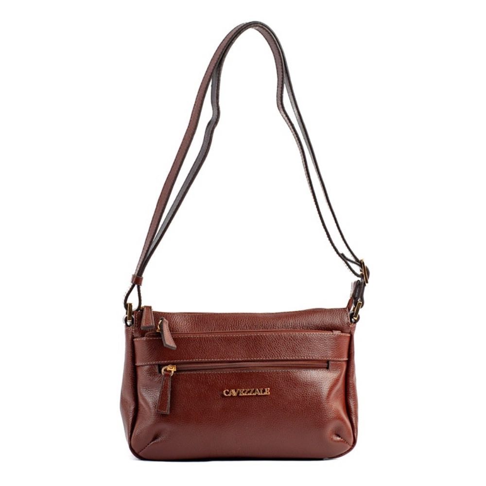 Bolsa Tiracolo Média de Couro Cavezzale Pinhão 102241