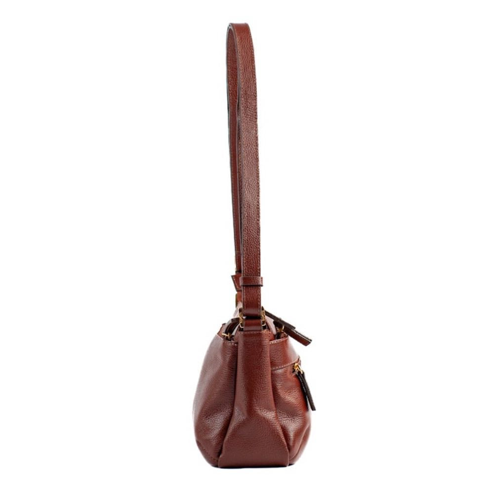 Bolsa Tiracolo Média de Couro Cavezzale Pinhão 102241