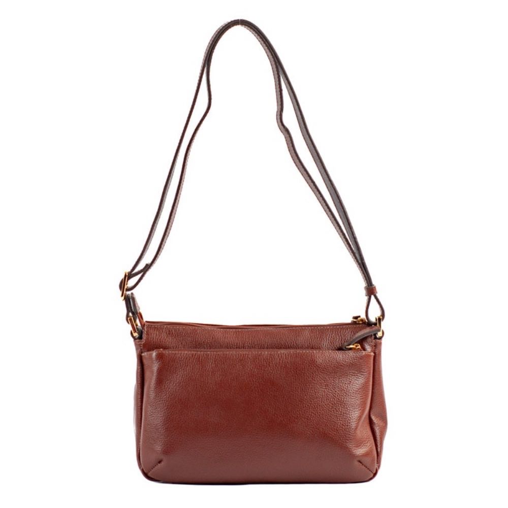 Bolsa Tiracolo Média de Couro Cavezzale Pinhão 102241