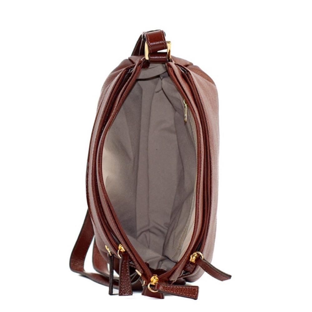 Bolsa Tiracolo Média de Couro Cavezzale Pinhão 102241