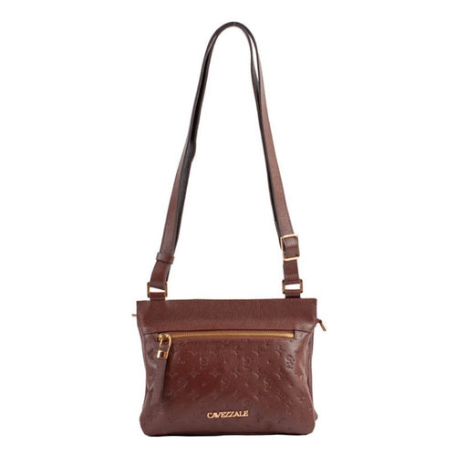 Bolsa Tiracolo Média de Couro Monograma Cavezzale Pinhão 105368