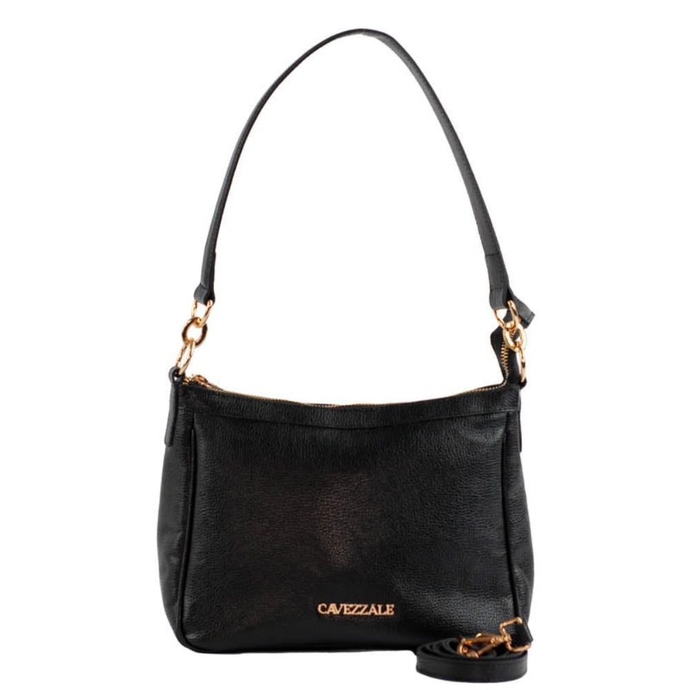 Bolsa Baguete Média de Couro Soft Cavezzale Preto 105328