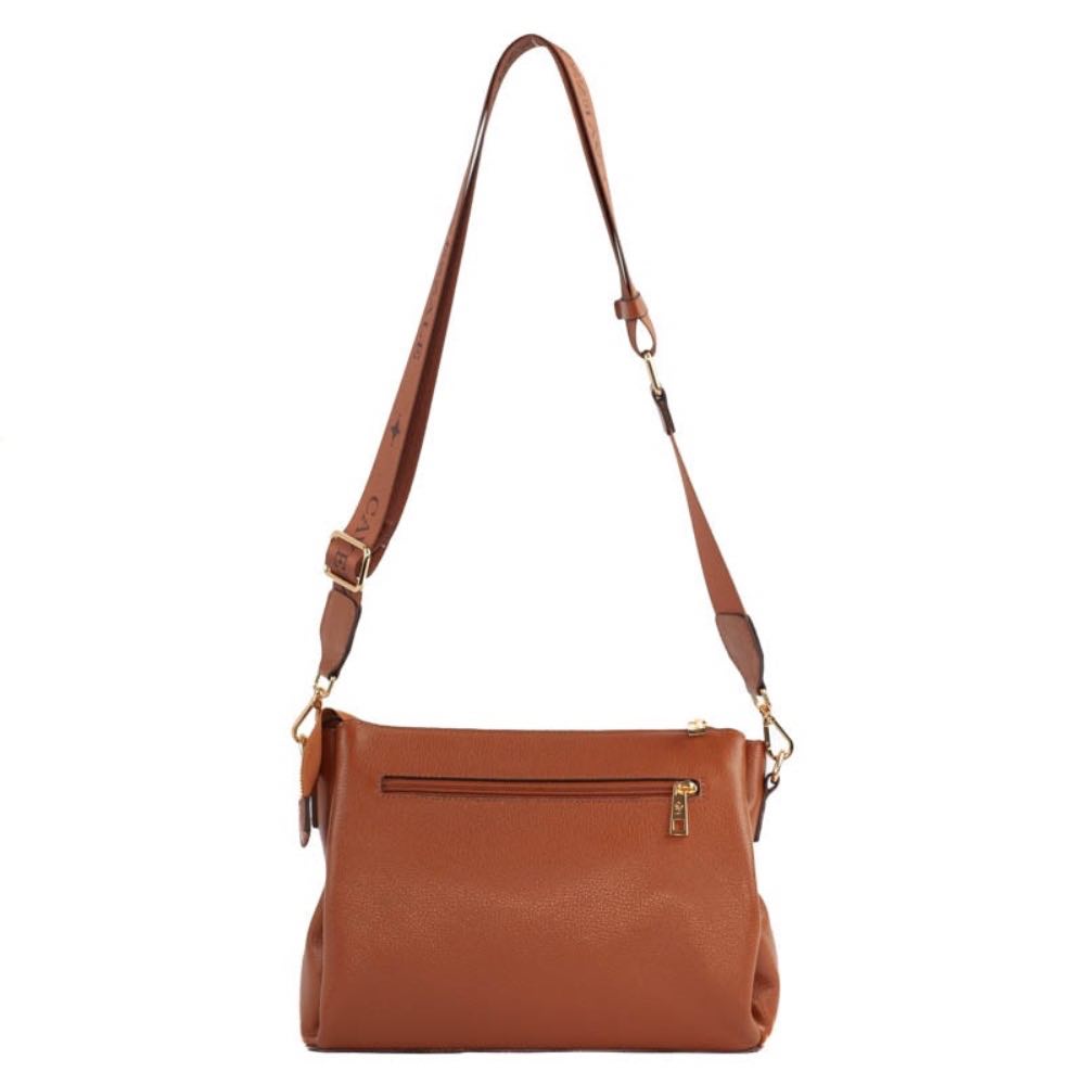 Bolsa de Couro Cavezzale Soft Alça Grifada Whisky 105329