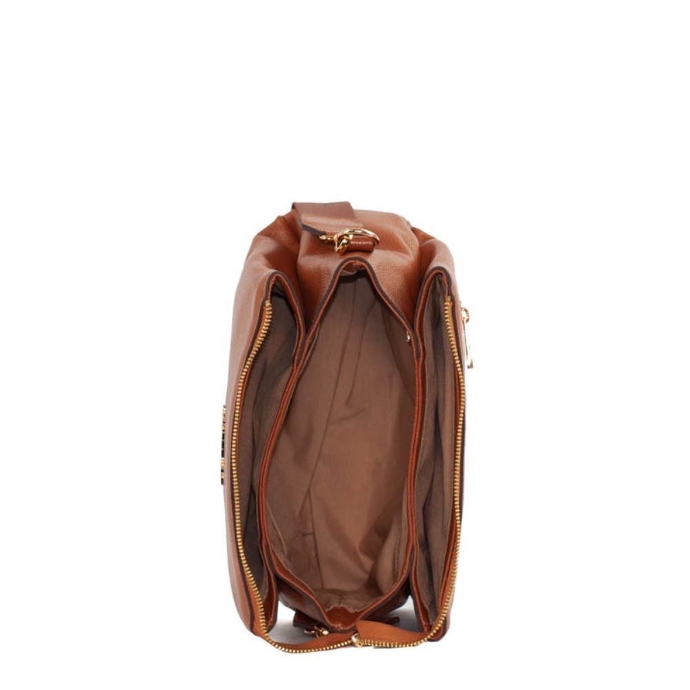 Bolsa de Couro Cavezzale Soft Alça Grifada Whisky 105329