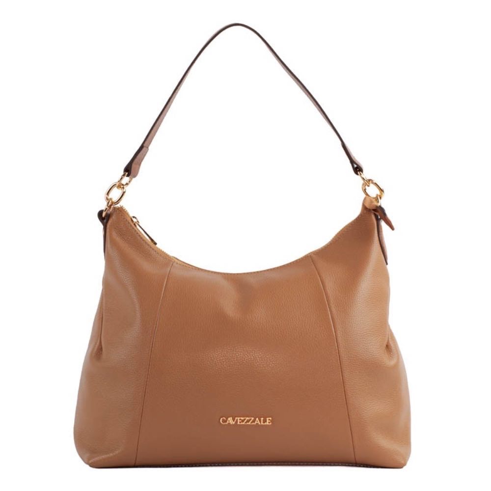 Bolsa Hobo Grande de Couro Soft Cavezzale Caramelo 105330