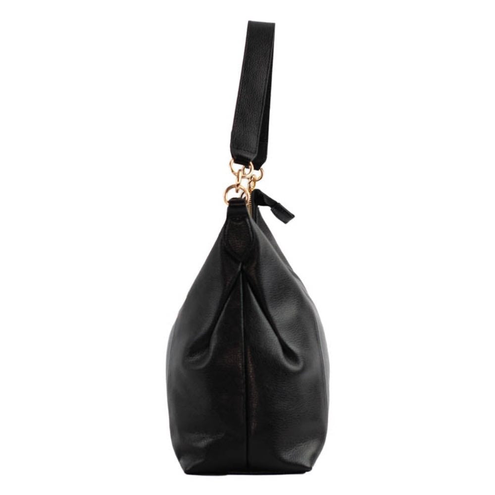 Bolsa Hobo Grande de Couro Soft Cavezzale Preto 105330