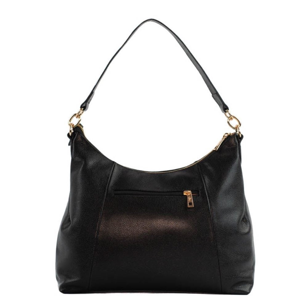Bolsa Hobo Grande de Couro Soft Cavezzale Preto 105330