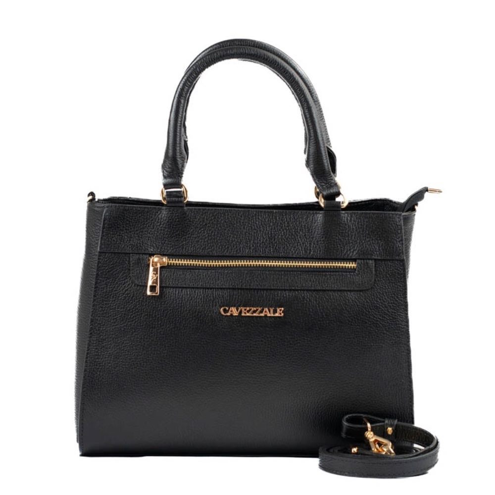Tote Bag Média de Couro Floter Cavezzale Preto 105049