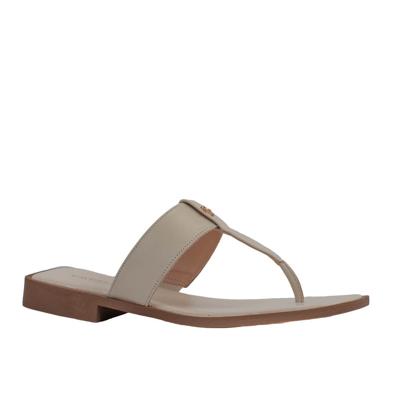 Sandália de Couro Cavezzale Off White 105417
