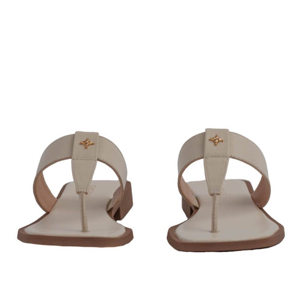 Sandália de Couro Cavezzale Off White 105417