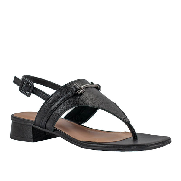Sandália de Couro Cavezzale Preto 105422