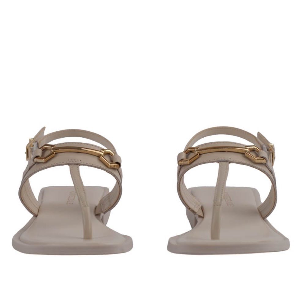 Sandália de Couro Cavezzale Off White 105451
