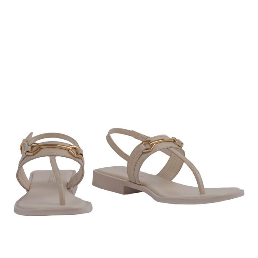 Sandália de Couro Cavezzale Off White 105451