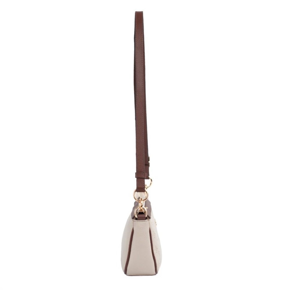 Bolsa Tiracolo de Couro Monograma Pequena Cavezzale Chantilly/Whisky 105485