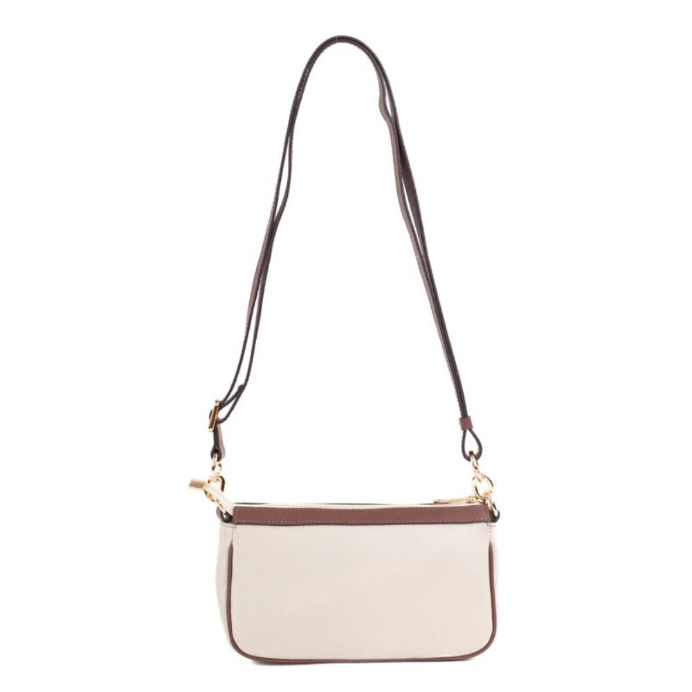 Bolsa Tiracolo de Couro Monograma Pequena Cavezzale Chantilly/Whisky 105485