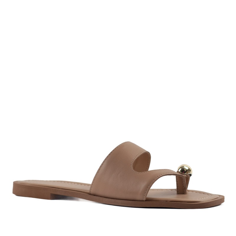 Sandália de Couro Atanado Cavezzale Fendi 105407