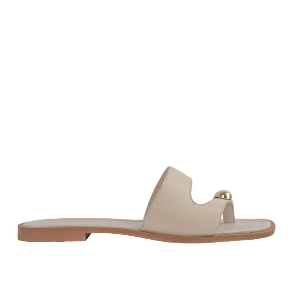 Sandália de Couro Atanado Cavezzale Off White 105407