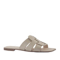 Sandália de Couro Atanado Metal Cavezzale Off White 105408