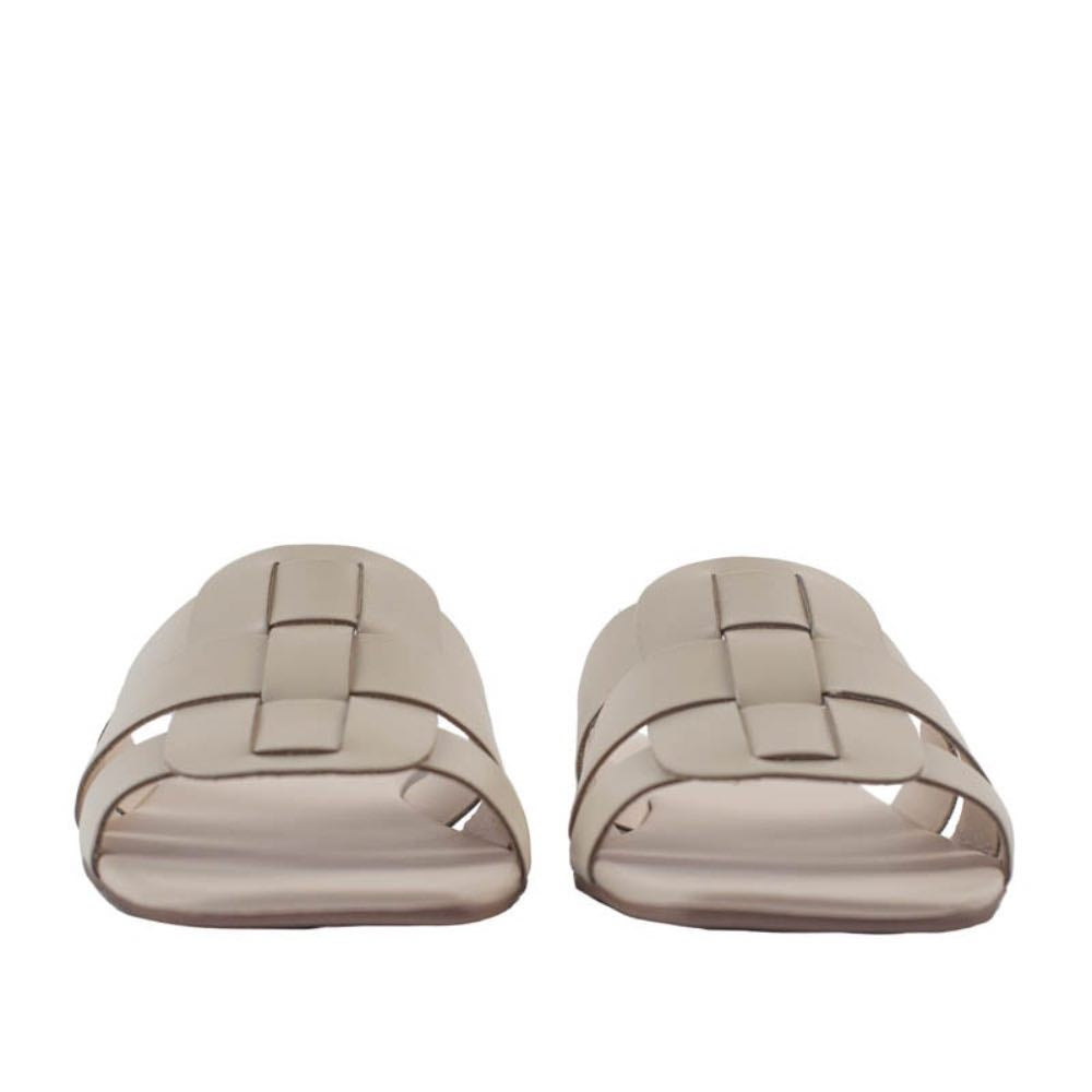 Sandália de Couro Atanado Metal Cavezzale Off White 105408