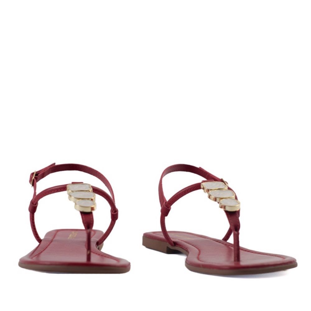 Sandália de Couro Atanado Cavezzale Magenta 105410