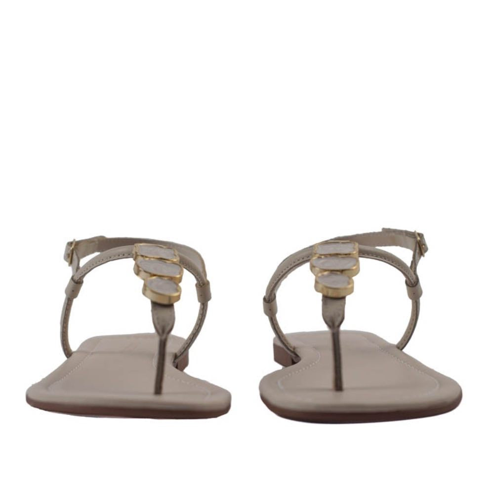 Sandália de Couro Atanado Cavezzale Off White 105410