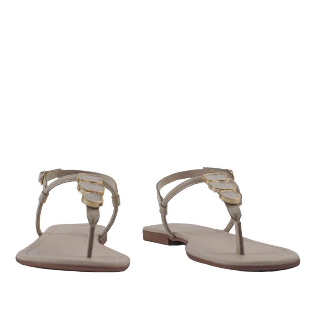 Sandália de Couro Atanado Cavezzale Off White 105410