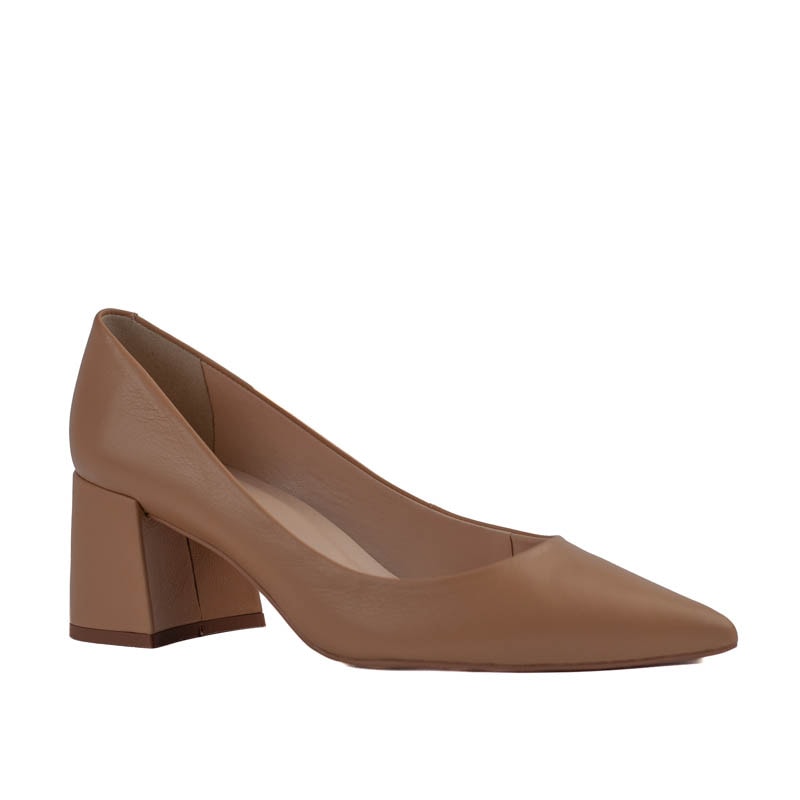 Scarpin de Couro Bristol Cavezzale Macadâmia 105397