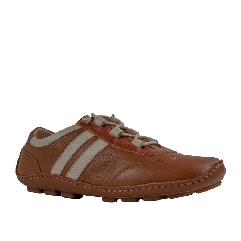 Tênis de Couro Floter Cavezzale Caramelo/Mousse 105590