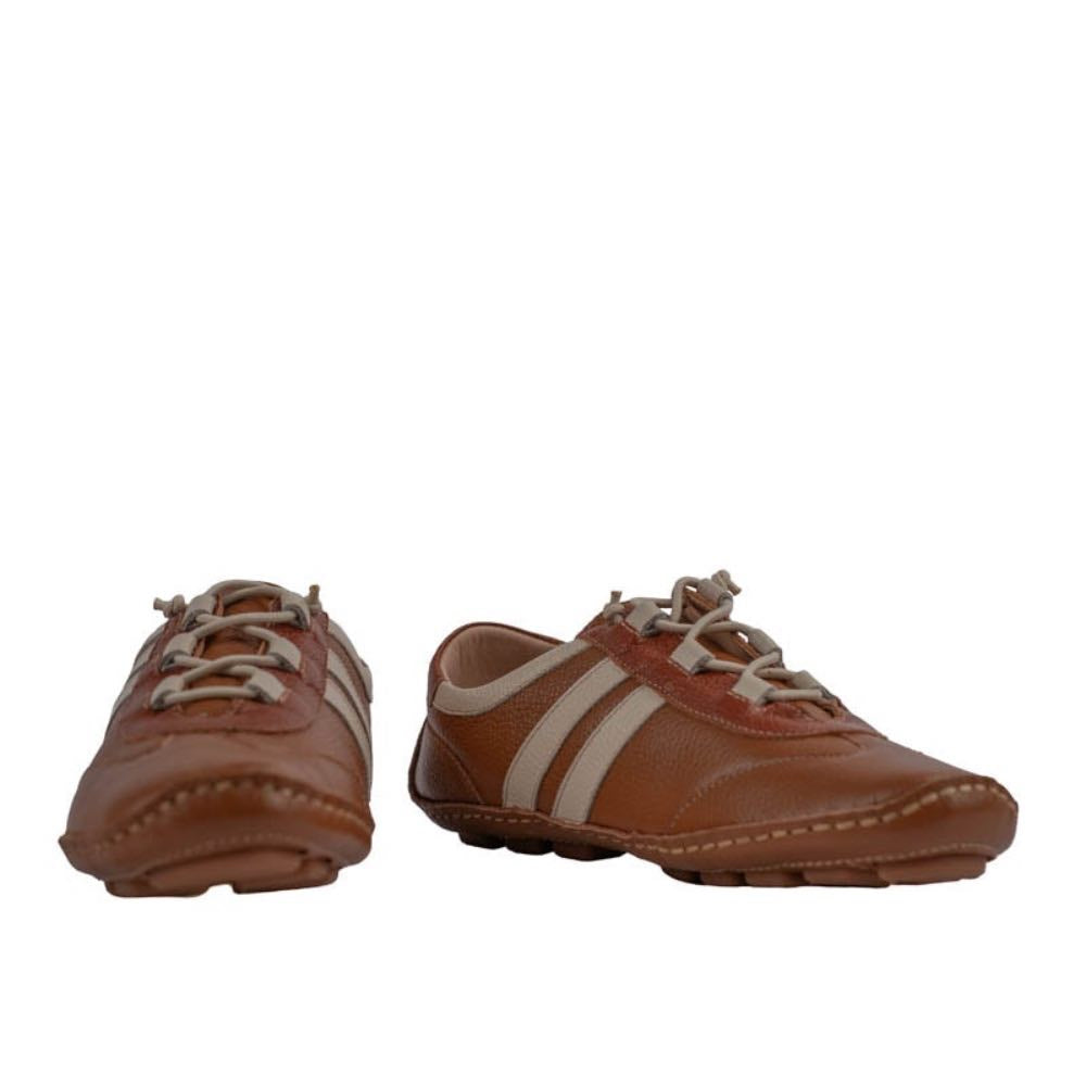 Tênis de Couro Floter Cavezzale Caramelo/Mousse 105590