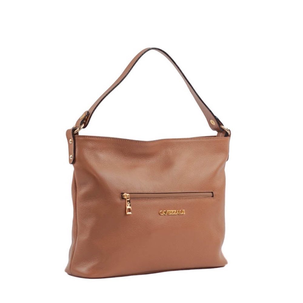 Bolsa Hobo Grande de Couro Floter Cavezzale Caramelo 105558