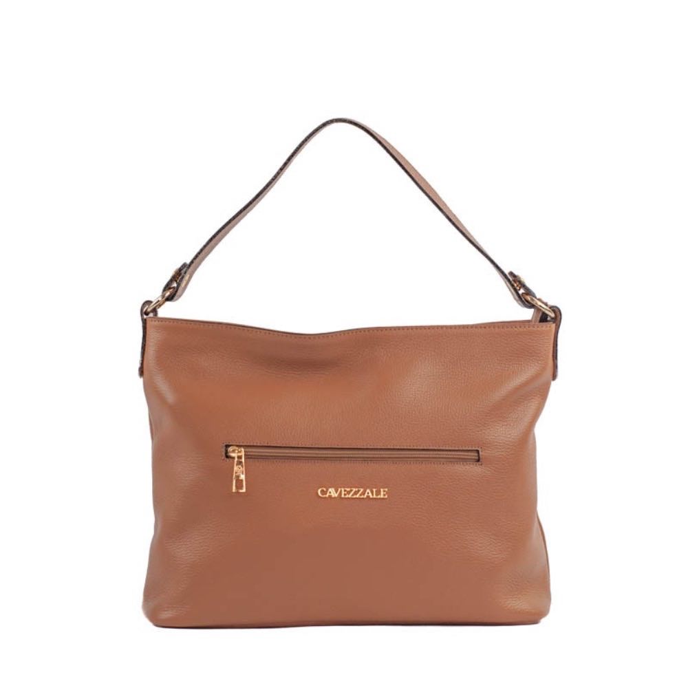 Bolsa Hobo Grande de Couro Floter Cavezzale Caramelo 105558