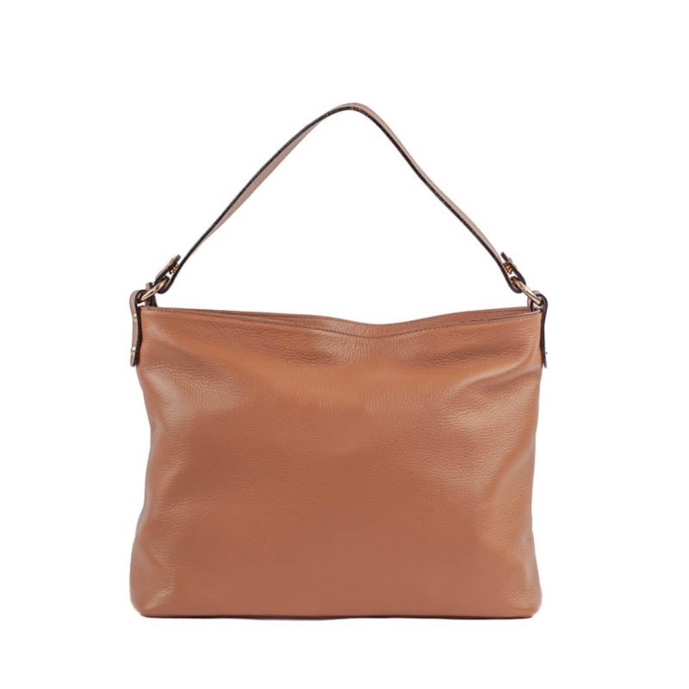 Bolsa Hobo Grande de Couro Floter Cavezzale Caramelo 105558