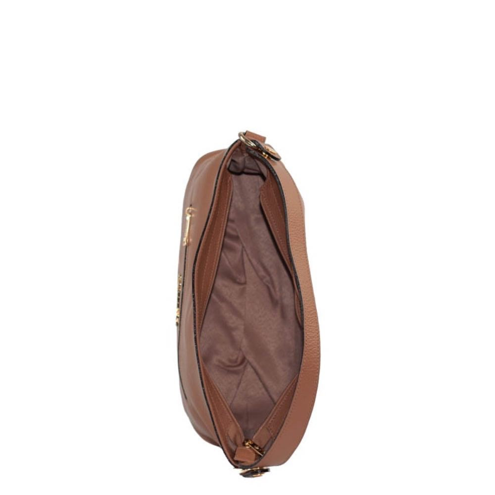 Bolsa Hobo Grande de Couro Floter Cavezzale Caramelo 105558