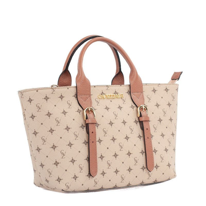 Shopping Bag Média Personnalité Cavezzale Nude/Mousse 105574