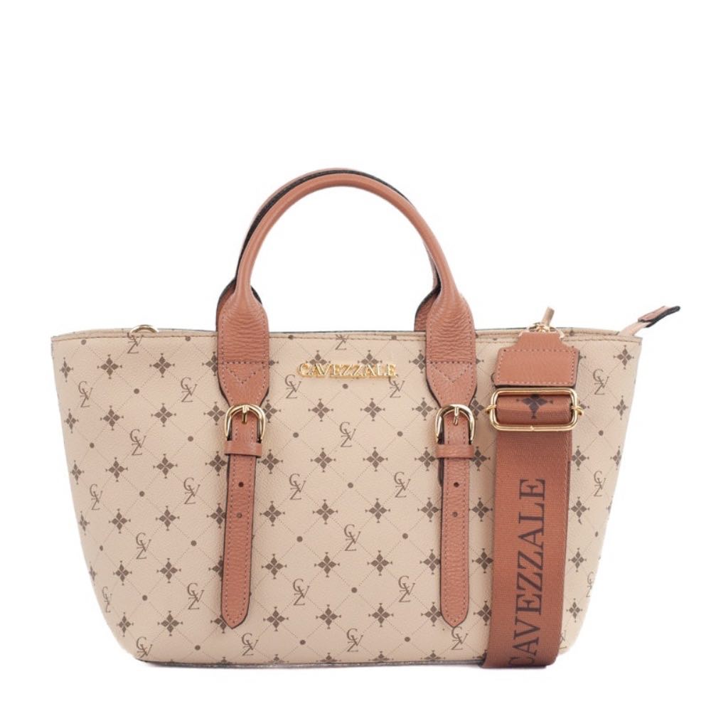 Shopping Bag Média Personnalité Cavezzale Nude/Mousse 105574
