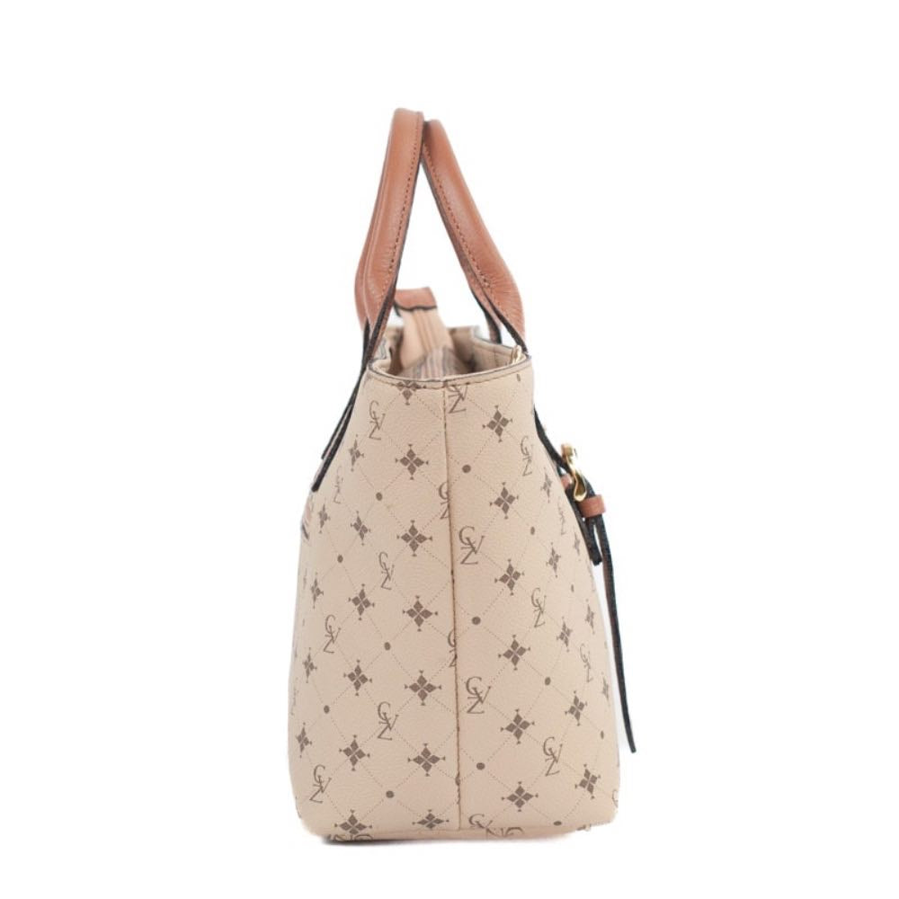 Shopping Bag Média Personnalité Cavezzale Nude/Mousse 105574