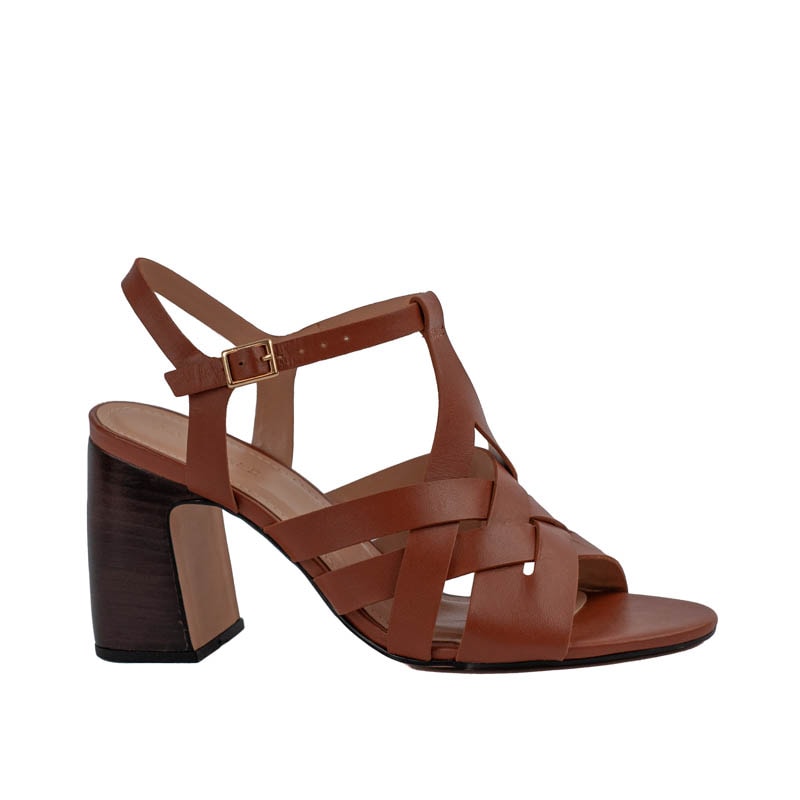 Sandália de Couro Napa Cavezzale Wood 105508