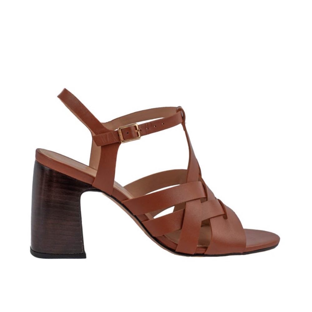 Sandália de Couro Napa Cavezzale Wood 105508