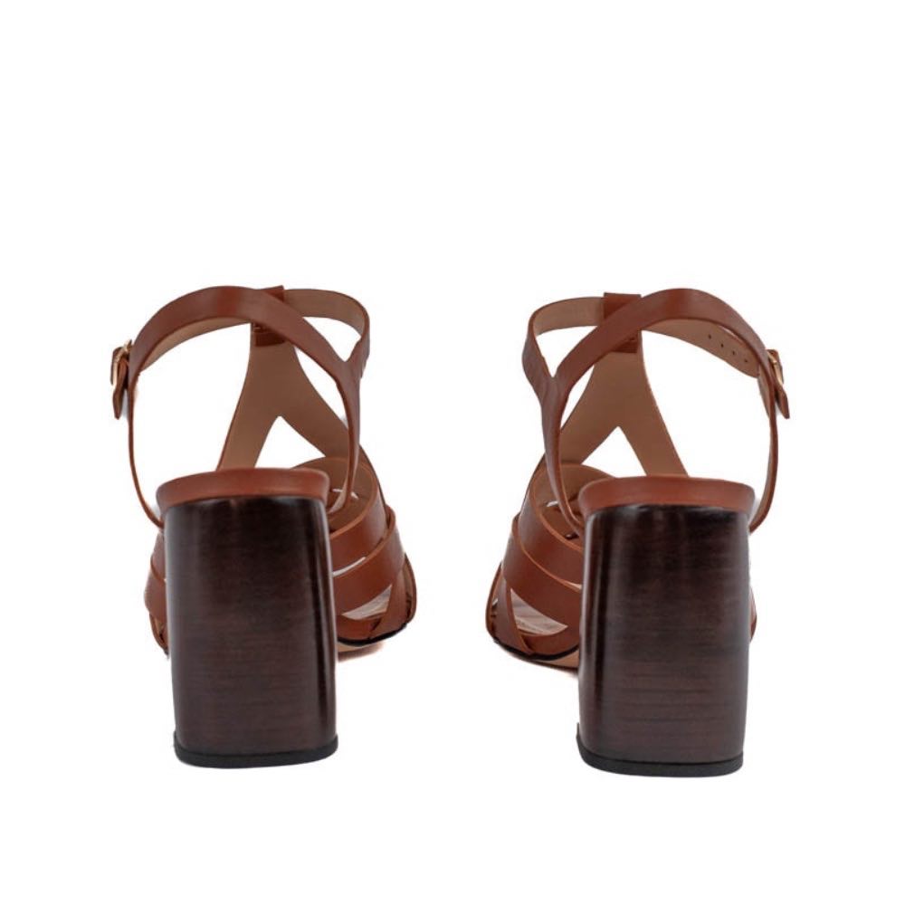Sandália de Couro Napa Cavezzale Wood 105508