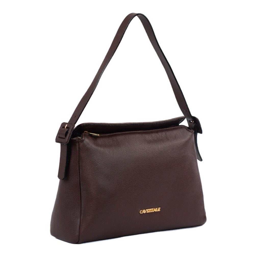 Bolsa Hobo Grande de Couro Floter Cavezzale Marrom 105557