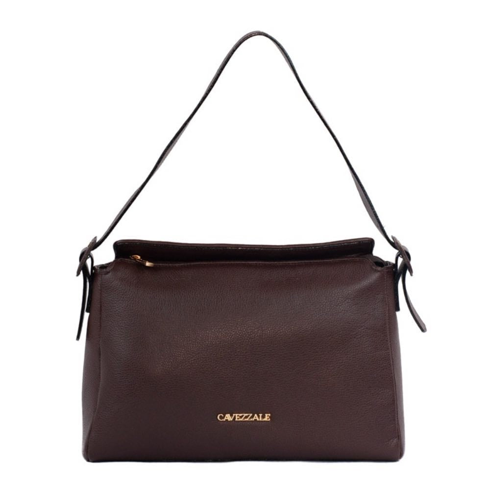 Bolsa Hobo Grande de Couro Floter Cavezzale Marrom 105557