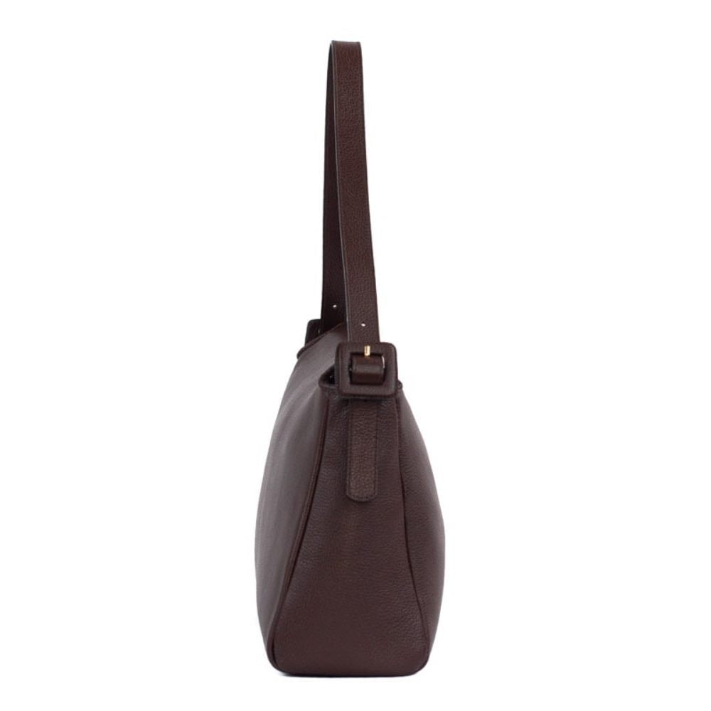Bolsa Hobo Grande de Couro Floter Cavezzale Marrom 105557