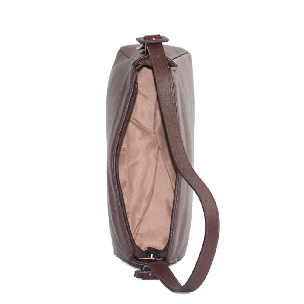 Bolsa Hobo Grande de Couro Floter Cavezzale Marrom 105557
