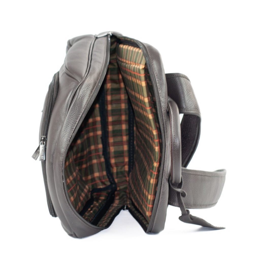 Mochila de Couro Búfalo Cavezzale Café/Whisky 105470
