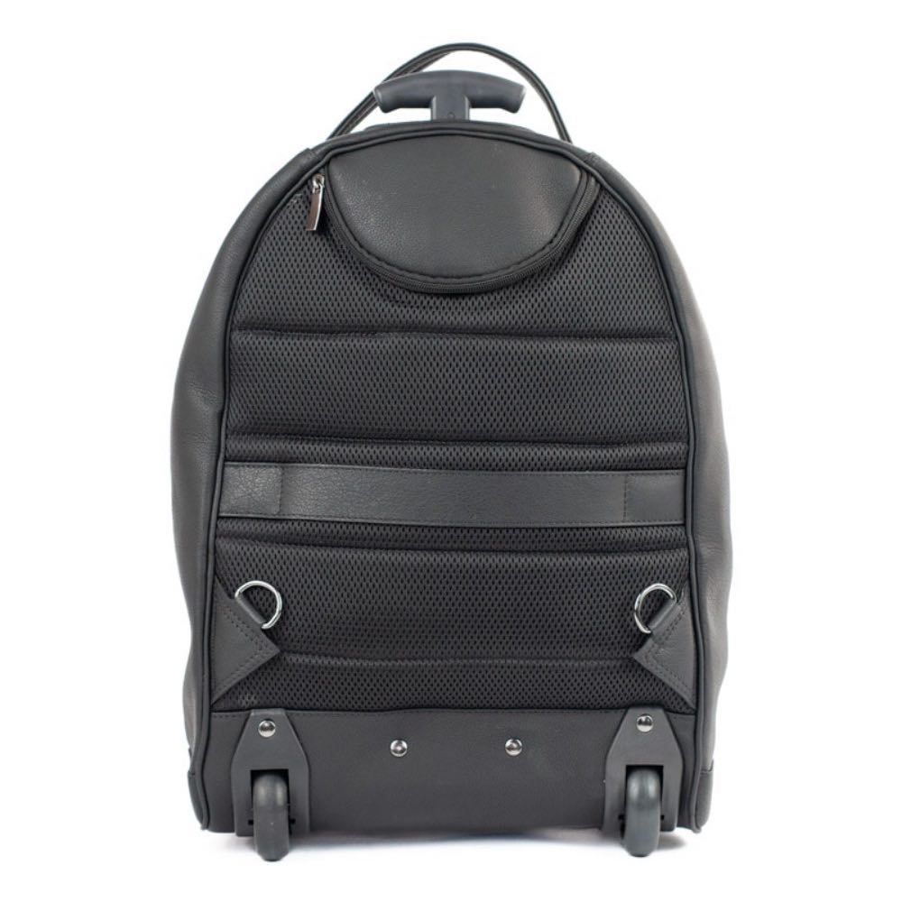 Mochila c/ Rodas de Couro Búfalo Cavezzale Preto/Marinho 105474