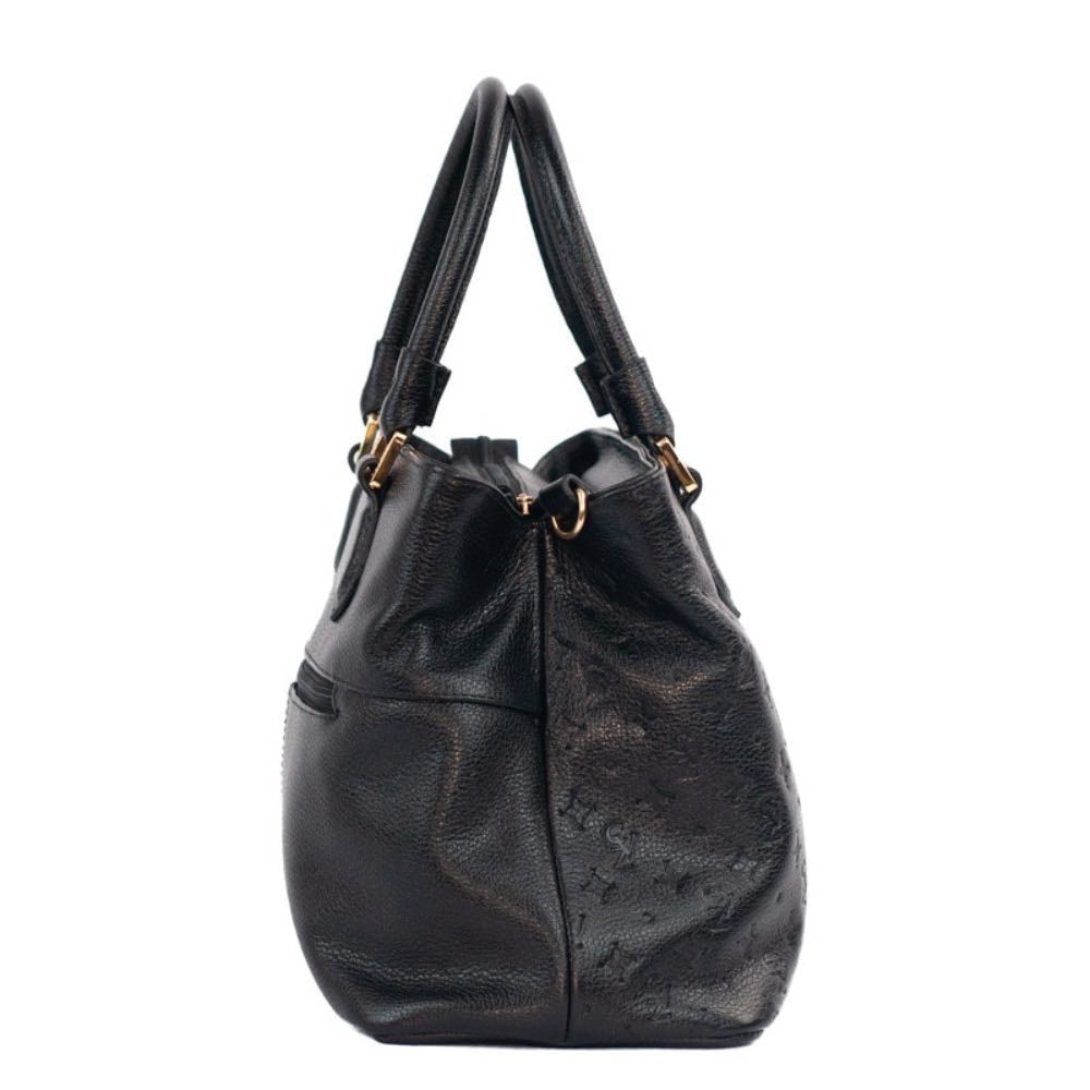 Tote Bag Grande de Couro Monograma Cavezzale Preto 105490
