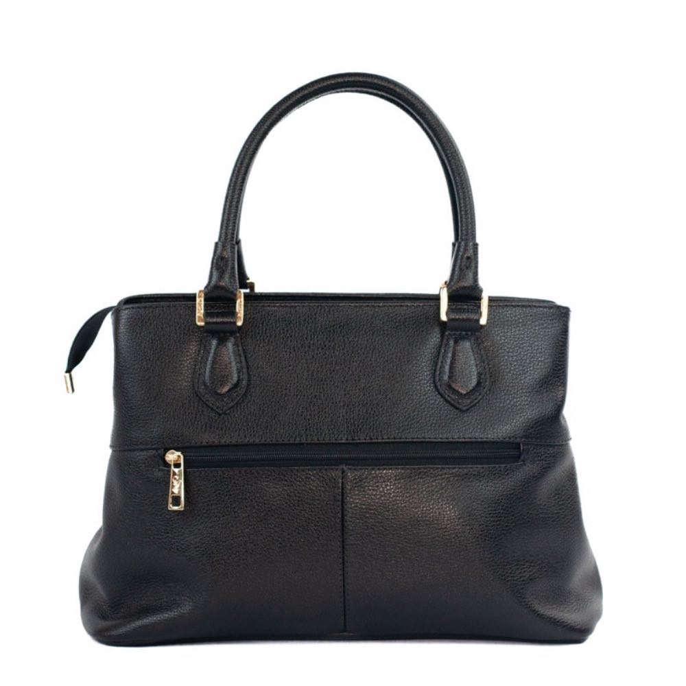 Tote Bag Grande de Couro Monograma Cavezzale Preto 105490