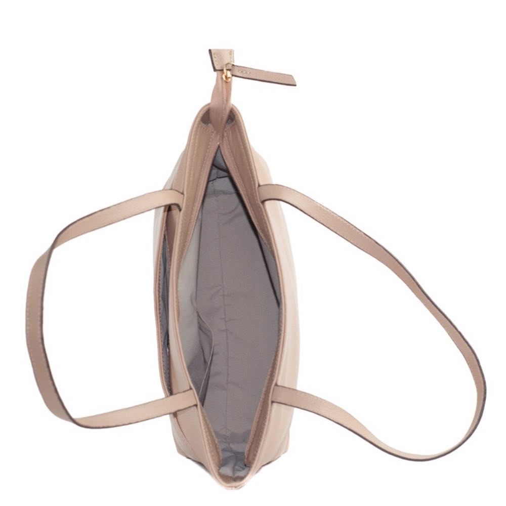 Shopping Bag Grande de Couro Roma Cavezzale Taupe 103280