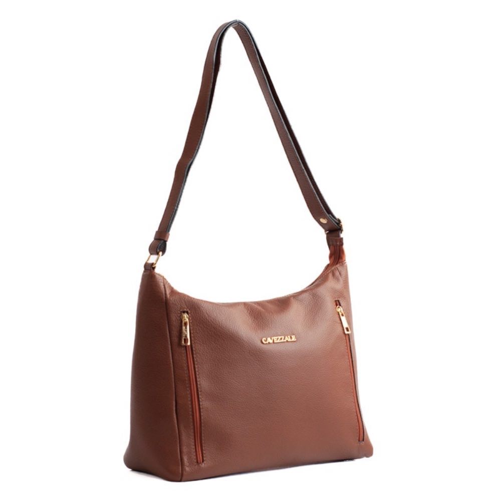 Bolsa Hobo Grande Couro Soft Cavezzale Caramelo 105661