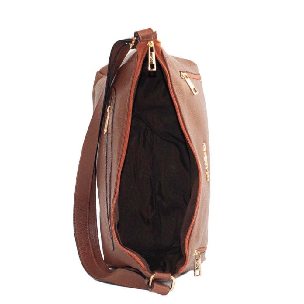 Bolsa Hobo Grande Couro Soft Cavezzale Caramelo 105661